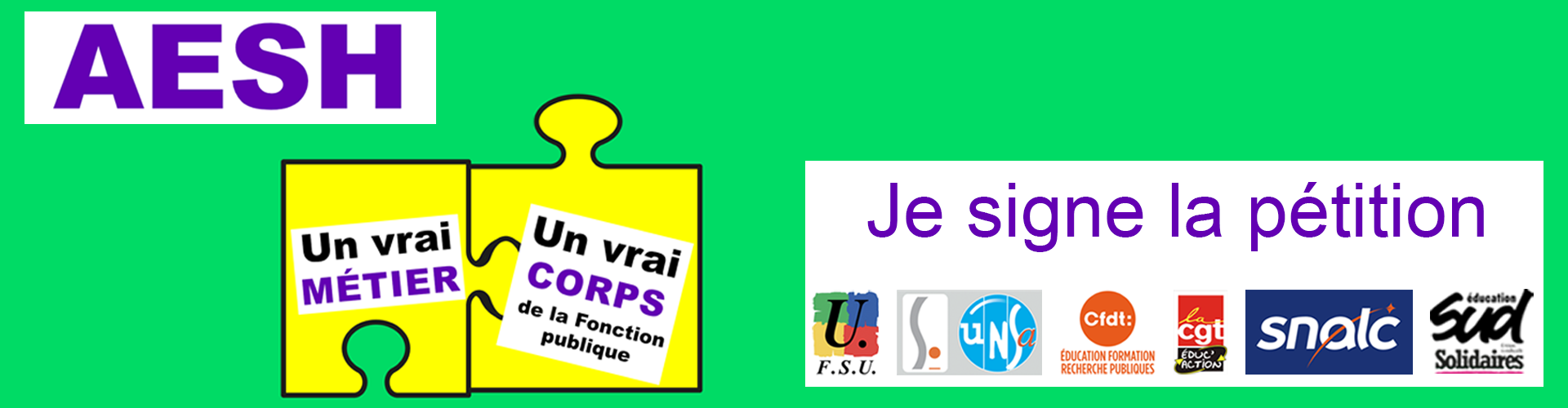 Pétition intersyndicale pour la reconnaissance du métier d'AESH